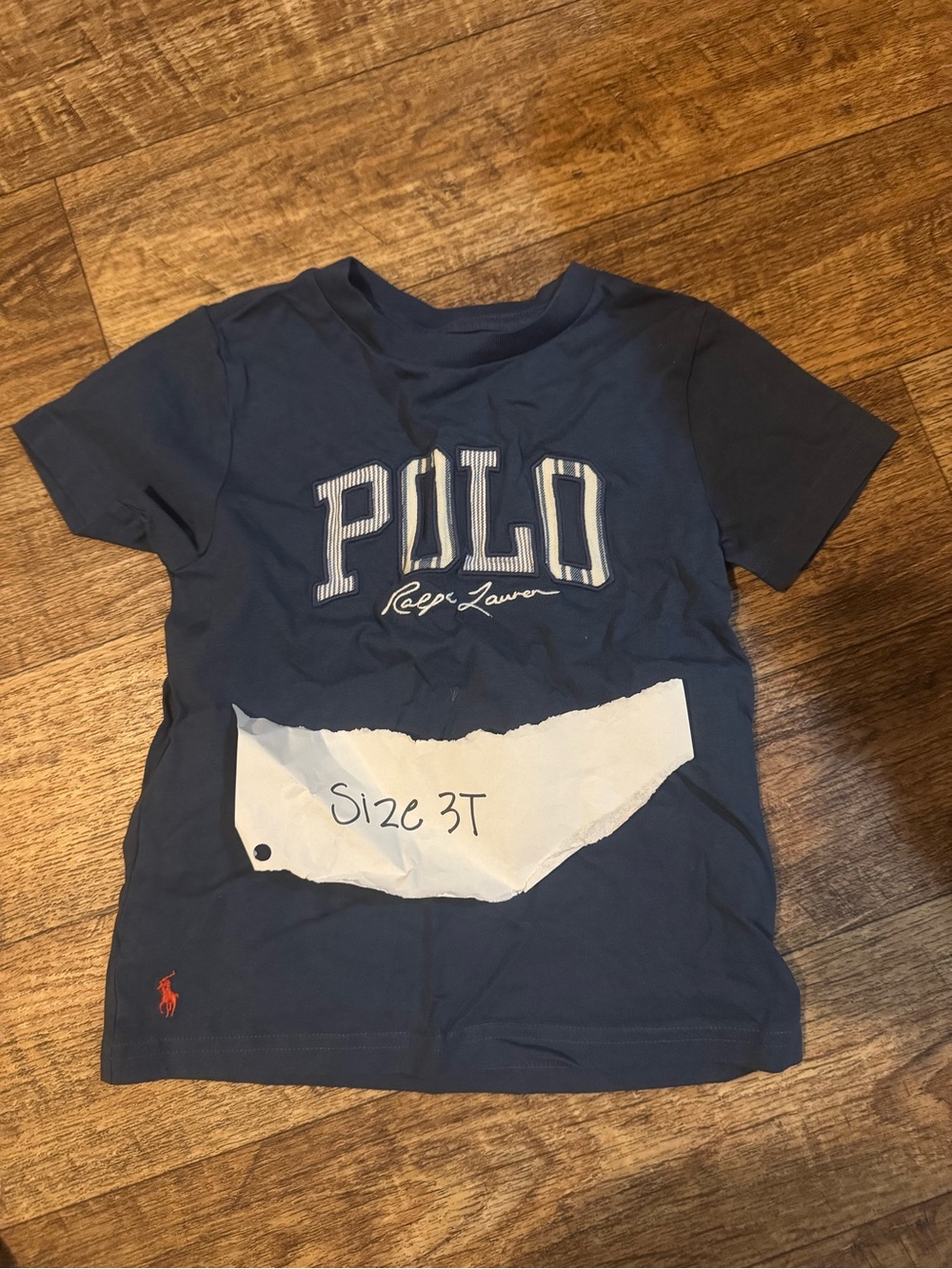 Ralph Lauren Navy Blue 'Polo' Logo Short Sleeve Tee